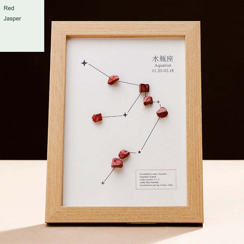 Exact actual zodiac frame; English external caption, intrinsic printed artwork preserved