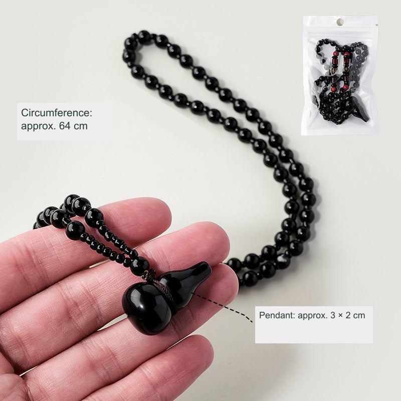 Actual gourd necklace with English references or clean detail