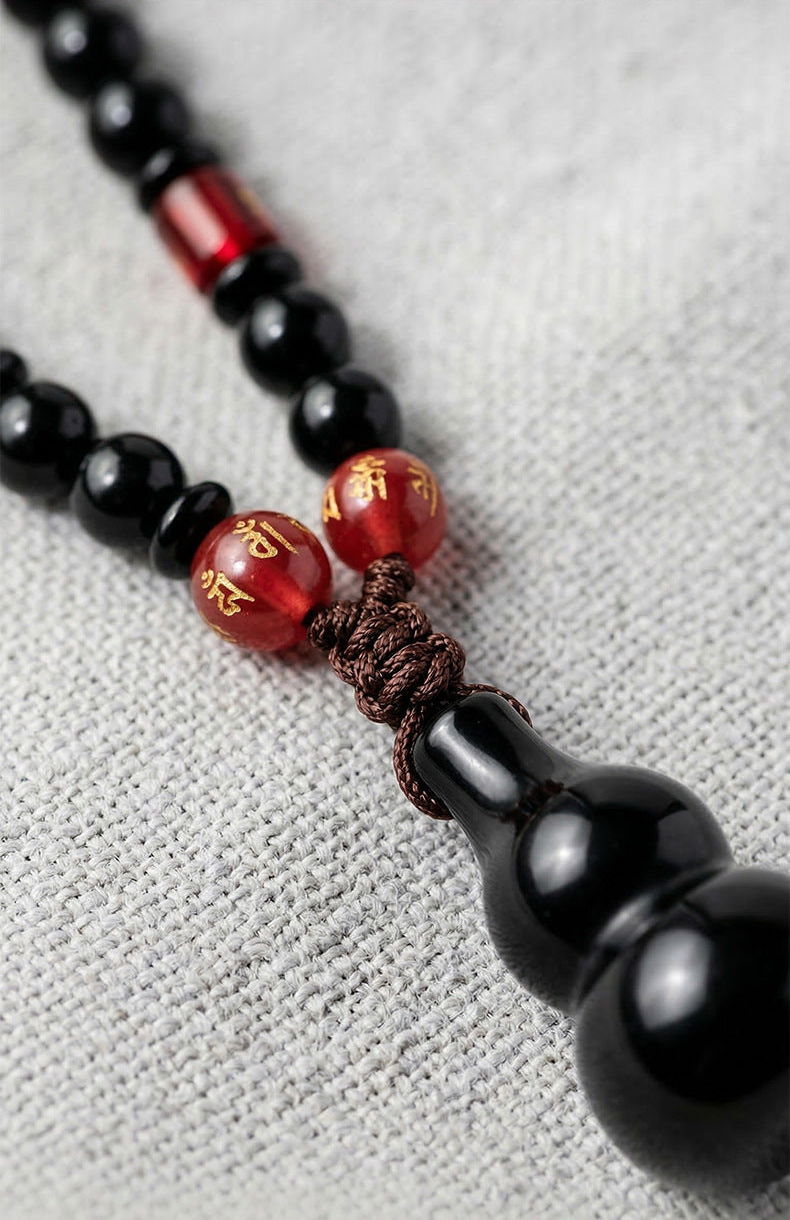 Actual gourd necklace with English references or clean detail
