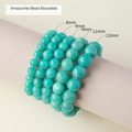Original bead bracelet photograph with English material and measurement labels; physical product pixels retained