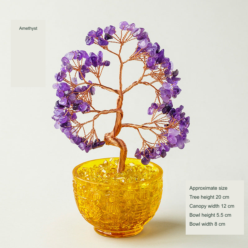Amber-tone bowl tree SKU4 — original photograph with English material and sizes