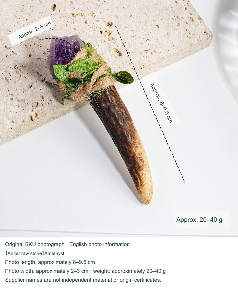 【Antler raw stone】Amethyst; equivalent English photo information