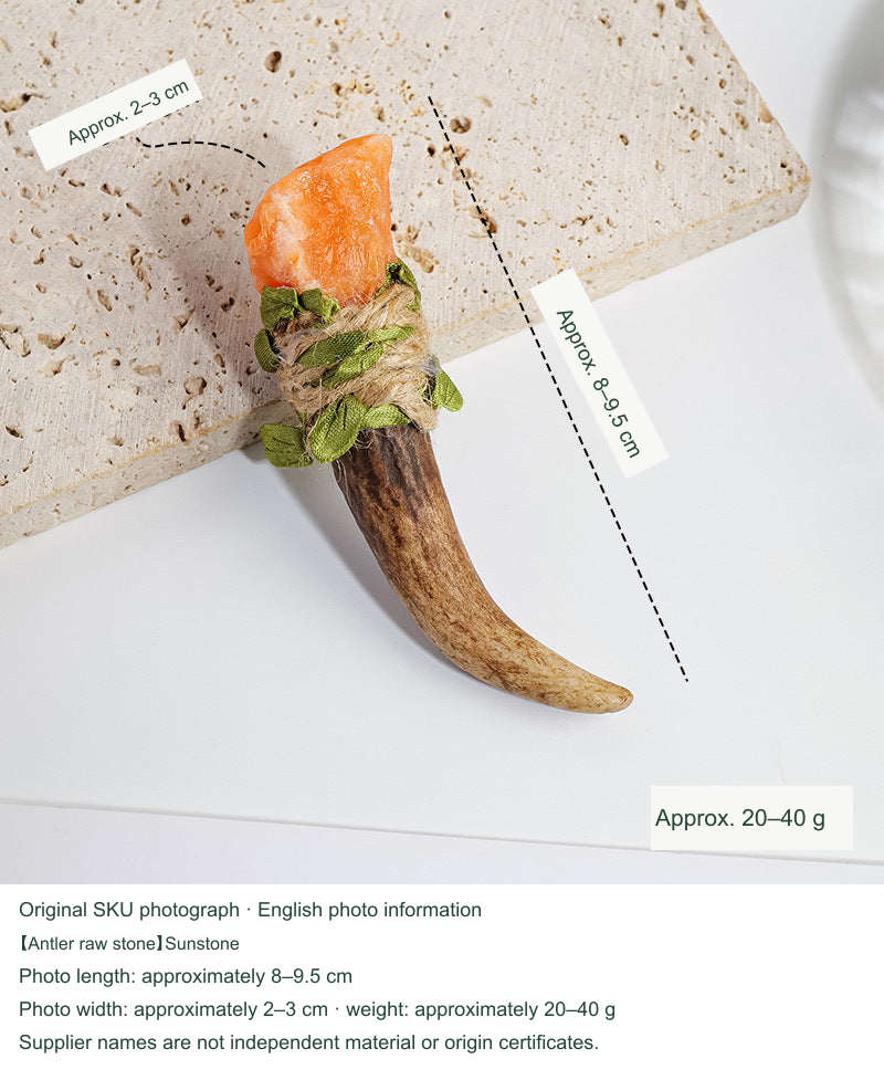 【Antler raw stone】Sunstone; equivalent English photo information