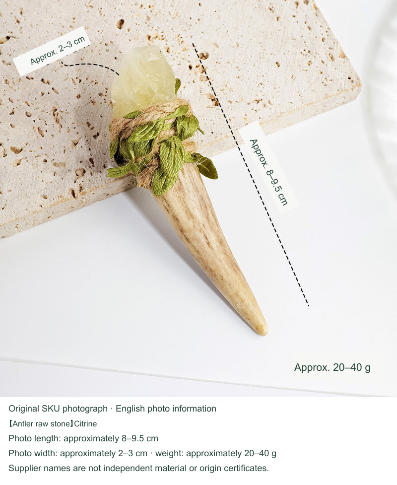 【Antler raw stone】Citrine; equivalent English photo information