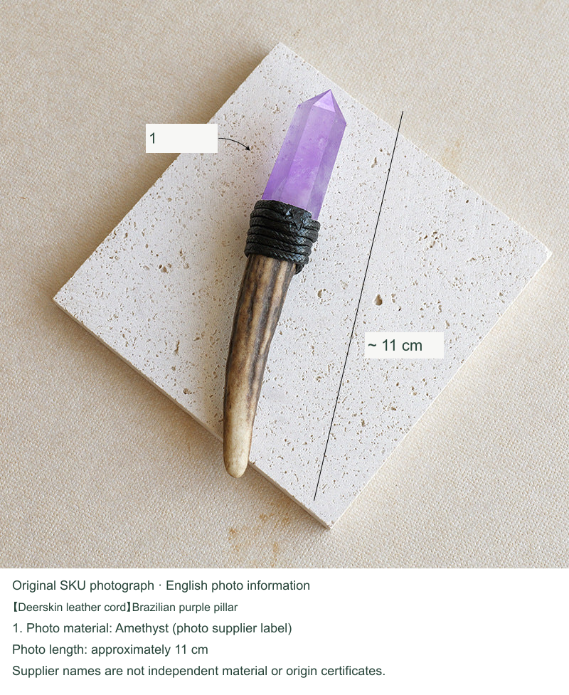 【Deerskin leather cord】Brazilian purple pillar; equivalent English photo information
