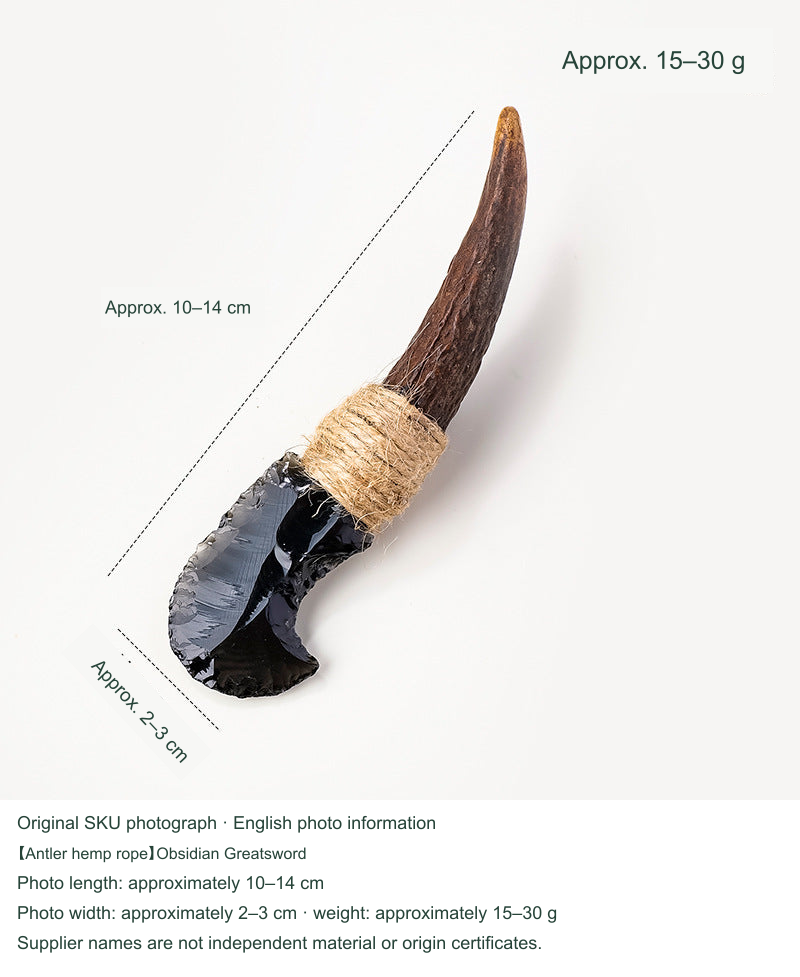 【Antler hemp rope】Obsidian Greatsword; equivalent English photo information