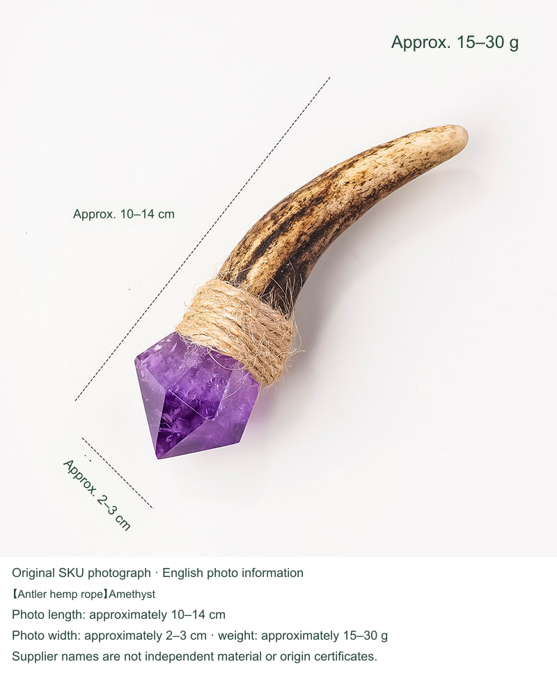 【Antler hemp rope】Amethyst; equivalent English photo information
