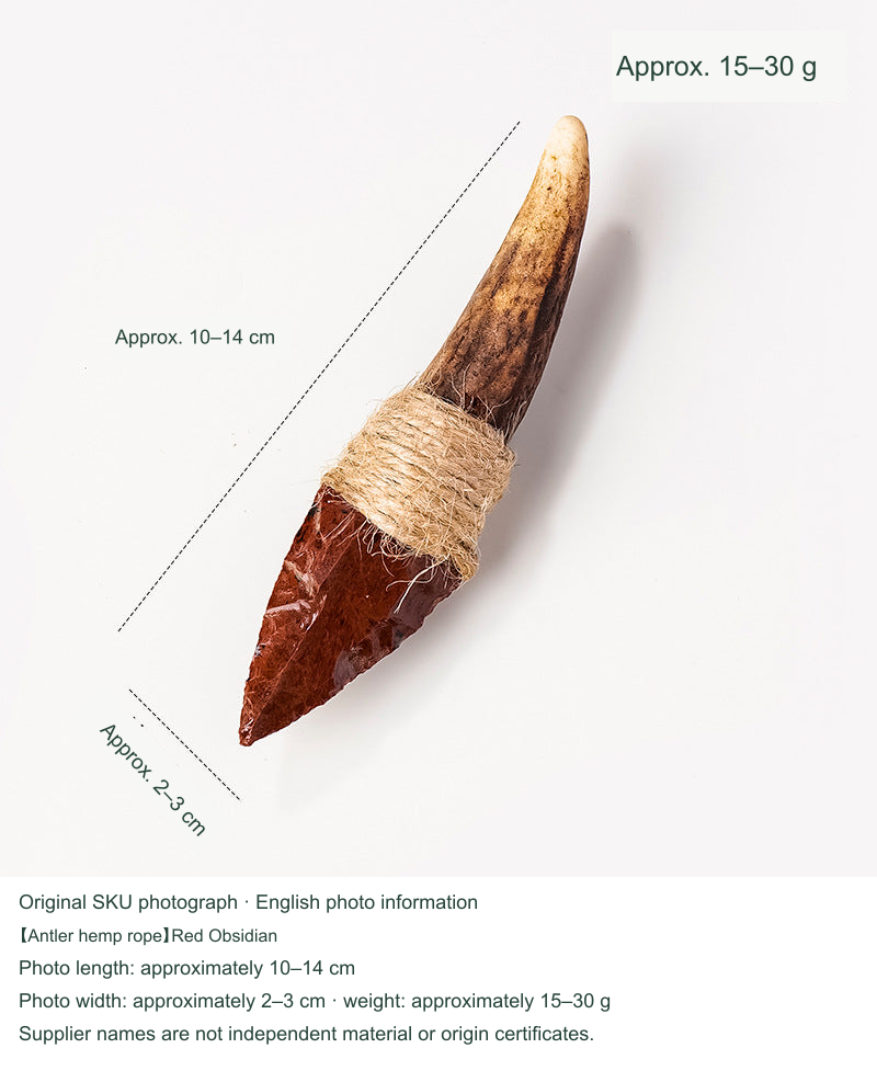 【Antler hemp rope】Red Obsidian; equivalent English photo information