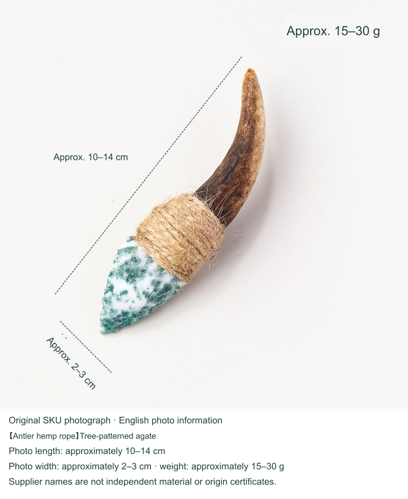 【Antler hemp rope】Tree-patterned agate; equivalent English photo information