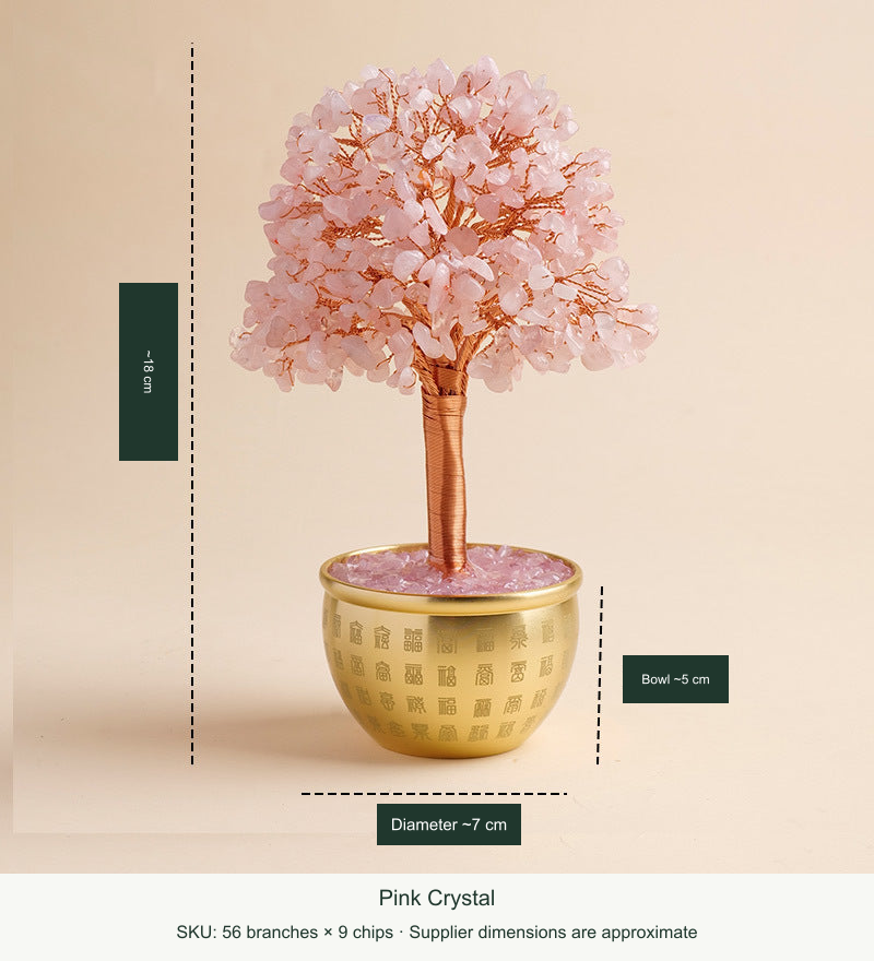Blessing Bowl Tree — 56 branches × 9 chips — English supplier dimensions