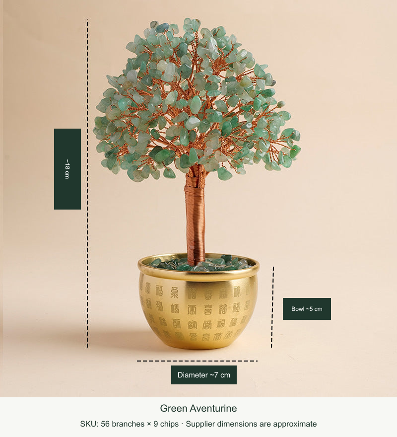Blessing Bowl Tree — 56 branches × 9 chips — English supplier dimensions