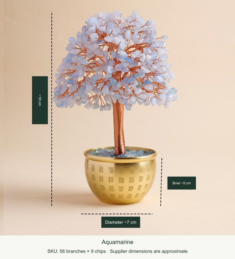Blessing Bowl Tree — 56 branches × 9 chips — English supplier dimensions