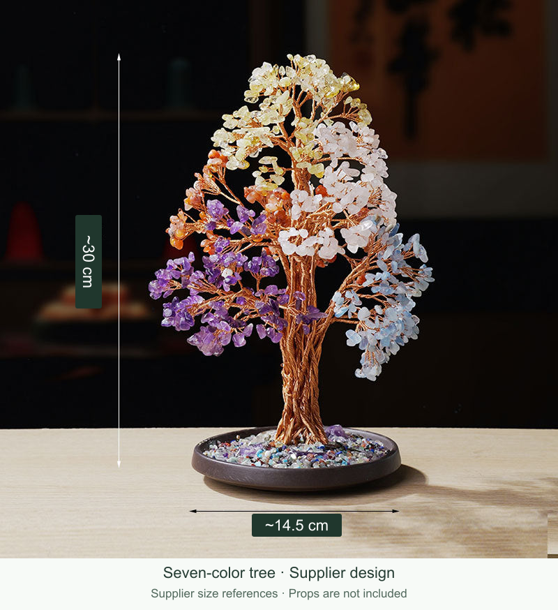 Original tree option photo 10; English supplier size references; real branches, stones, vase and props retained