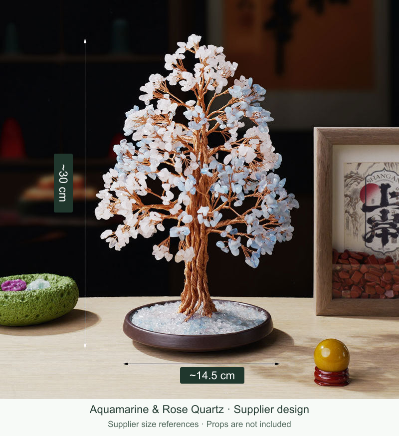 Original tree option photo 11; English supplier size references; real branches, stones, vase and props retained