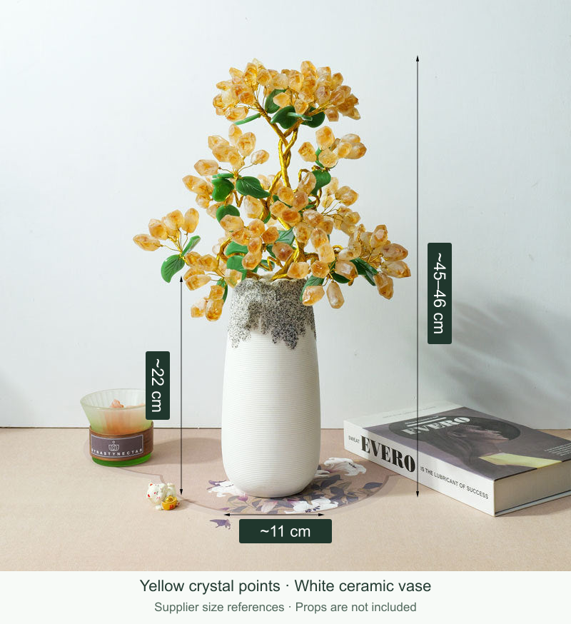 Original tree option photo 6; English supplier size references; real branches, stones, vase and props retained