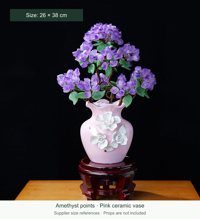 Original tree option photo 9; English supplier size references; real branches, stones, vase and props retained