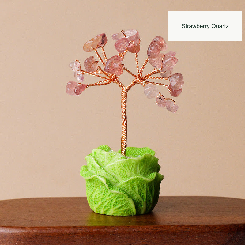 Strawberry Quartz cabbage-style tree — exact original photo, corrected SKU label