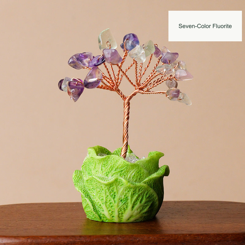 Seven-Color Fluorite cabbage-style tree — exact original photo, corrected SKU label