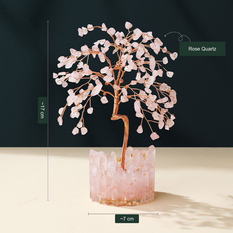 Original selected tree photo 6 with English material name and approximate supplier size references; stone and branch photo unchanged