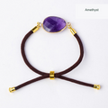 Adjustable cord bracelet — Amethyst