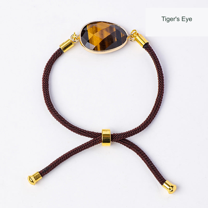 Adjustable cord bracelet — Tiger's Eye