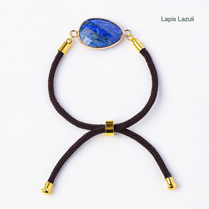 Adjustable cord bracelet — Lapis Lazuli