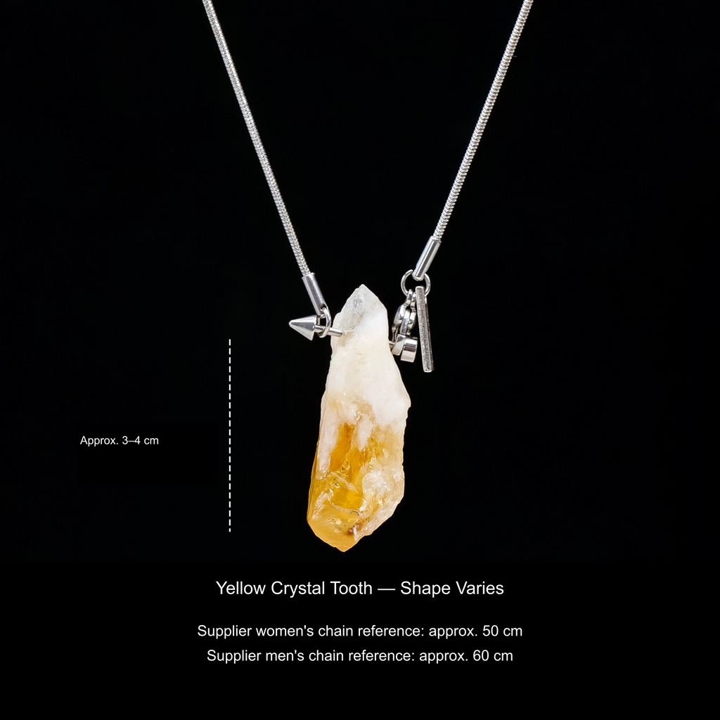 Original stone and Cupid-arrow necklace photograph; English supplier material, size and50/60cm chain references.