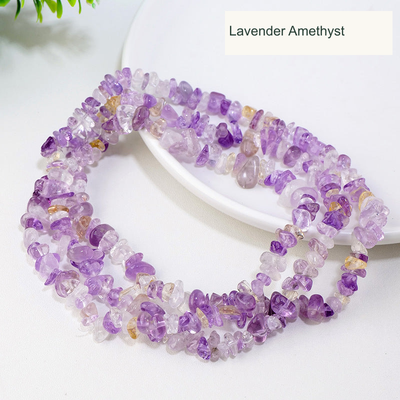 Lavender Amethyst jewelry-making chip bead strand supplier style, English label