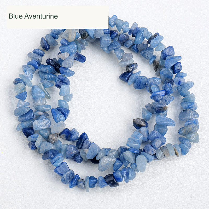 Blue Aventurine jewelry-making chip bead strand supplier style, English label