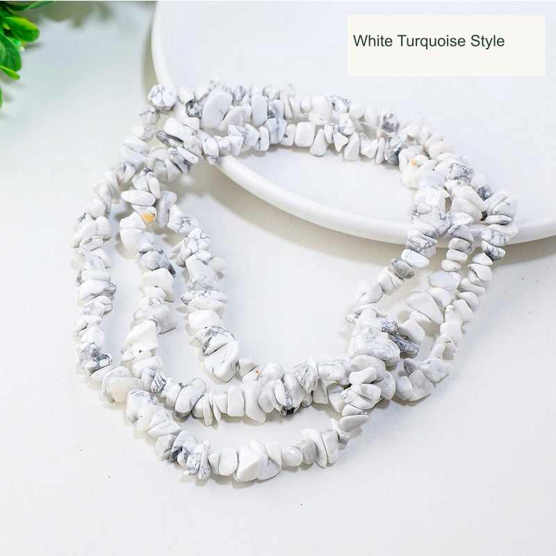 White Turquoise Style jewelry-making chip bead strand supplier style, English label