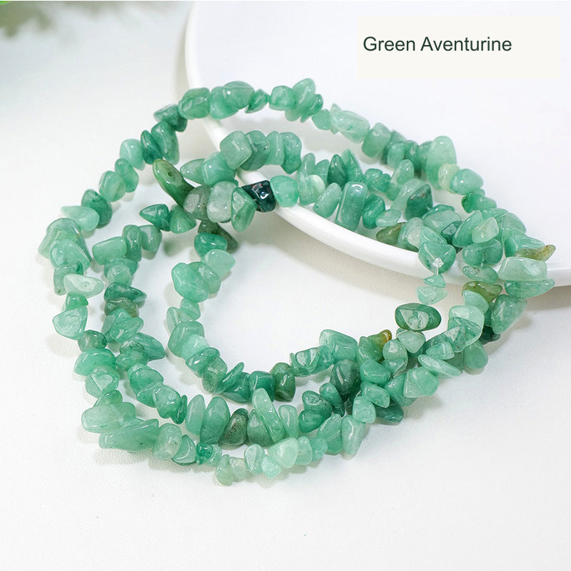 Green Aventurine jewelry-making chip bead strand supplier style, English label
