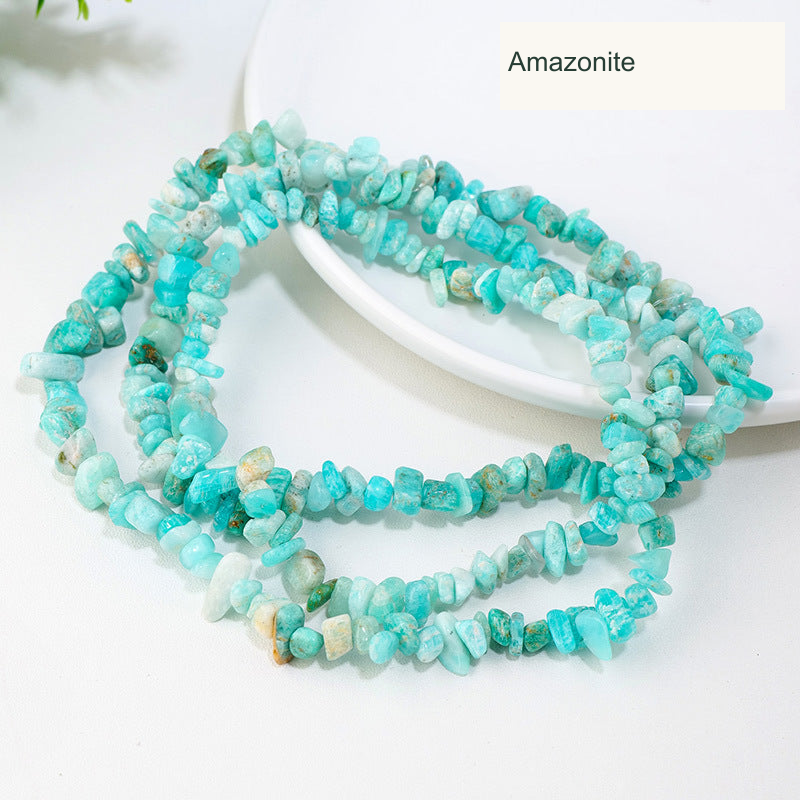 Amazonite jewelry-making chip bead strand supplier style, English label