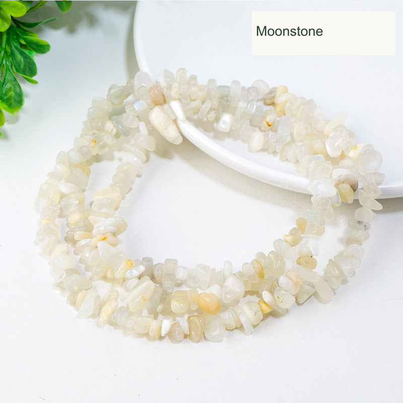 Moonstone jewelry-making chip bead strand supplier style, English label