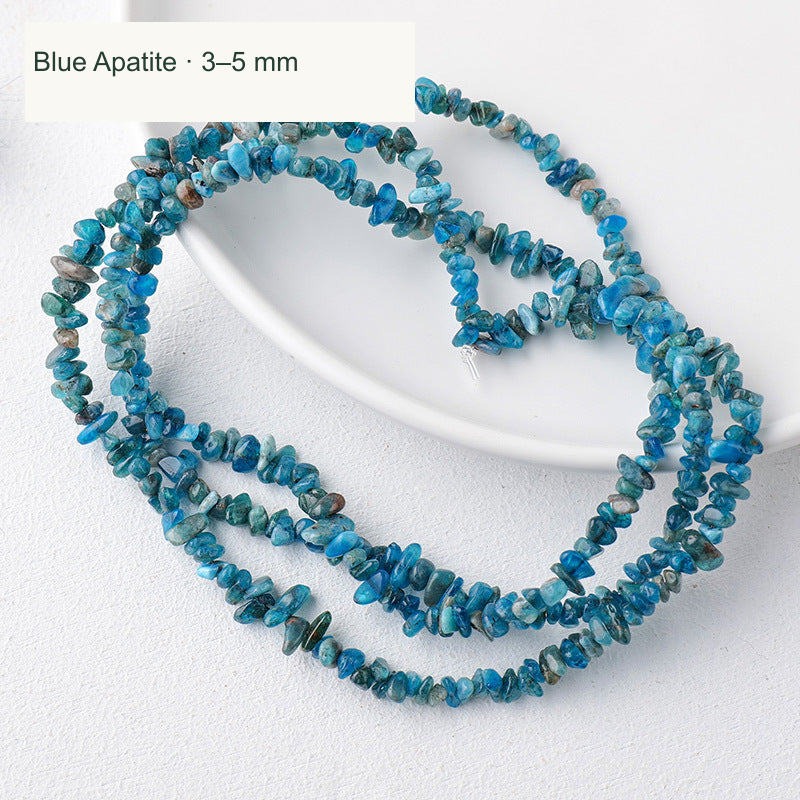 Blue Apatite · 3–5 mm jewelry-making chip bead strand supplier style, English label