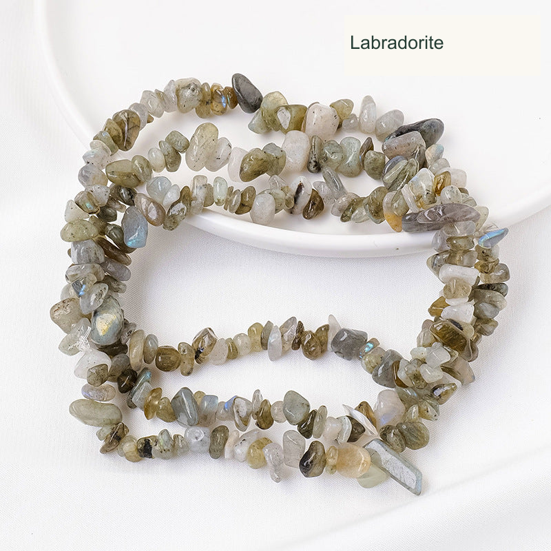 Labradorite jewelry-making chip bead strand supplier style, English label