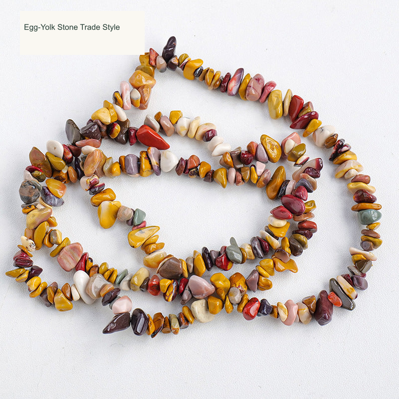 Egg-Yolk Stone Trade Style jewelry-making chip bead strand supplier style, English label