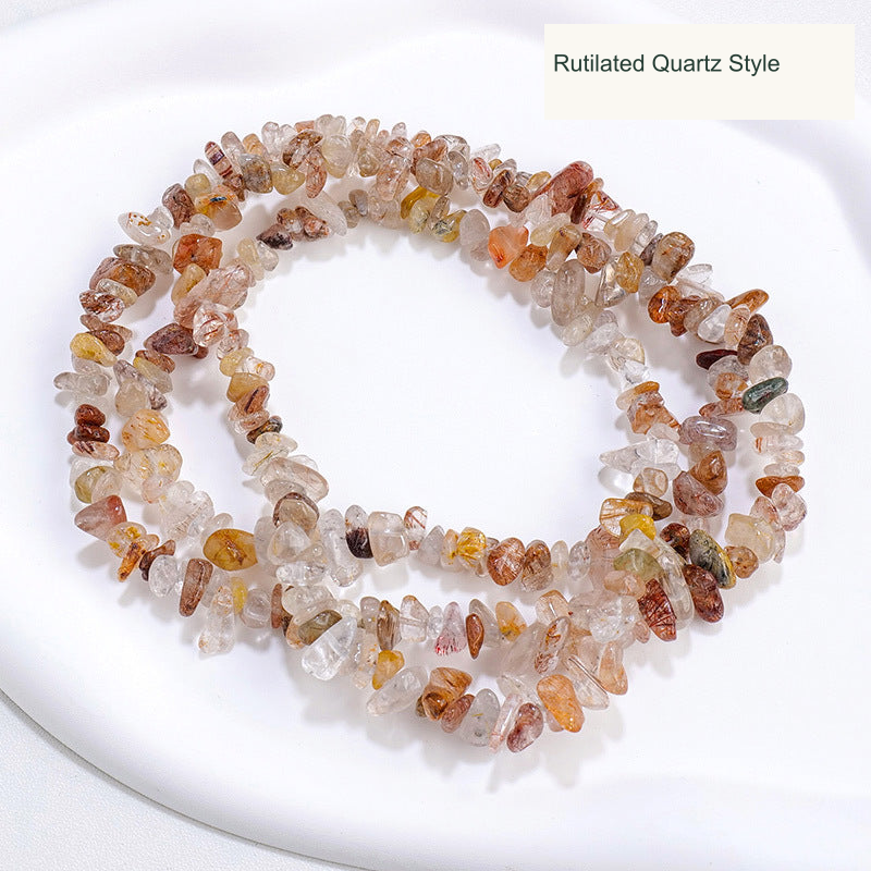 Rutilated Quartz Style jewelry-making chip bead strand supplier style, English label