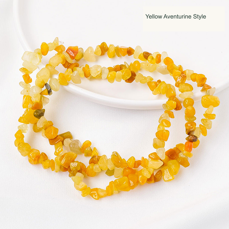 Yellow Aventurine Style jewelry-making chip bead strand supplier style, English label