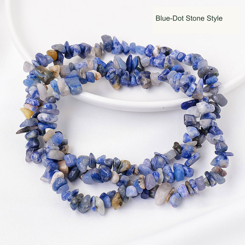 Blue-Dot Stone Style jewelry-making chip bead strand supplier style, English label