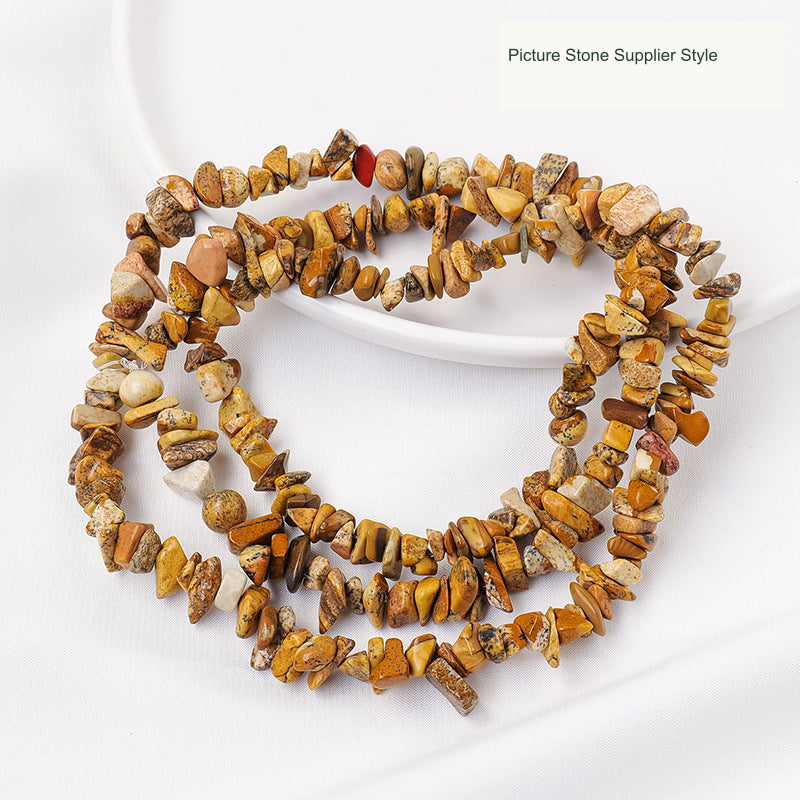 Picture Stone Supplier Style jewelry-making chip bead strand supplier style, English label
