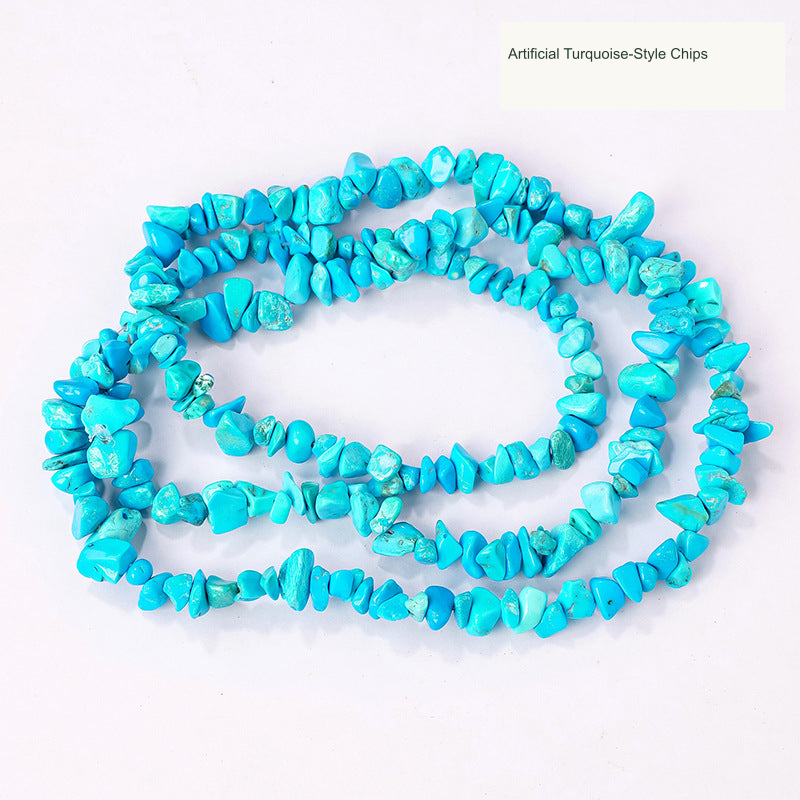 Artificial Turquoise-Style Chips jewelry-making chip bead strand supplier style, English label