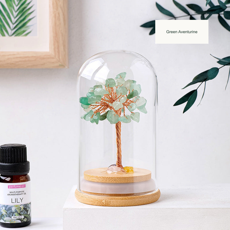 Glass dome tree, precise English-only label, source19