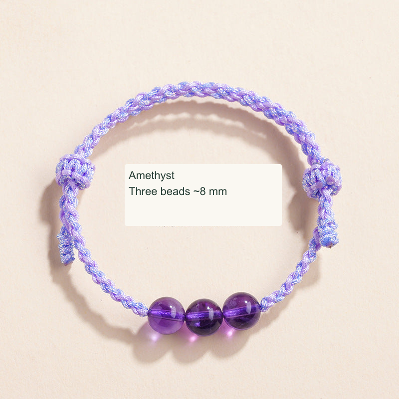 Amethyst · Three Beads · 8 mm English specification image