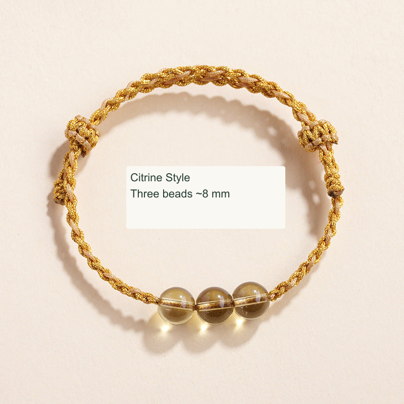 Citrine Style · Three Beads · 8 mm English specification image