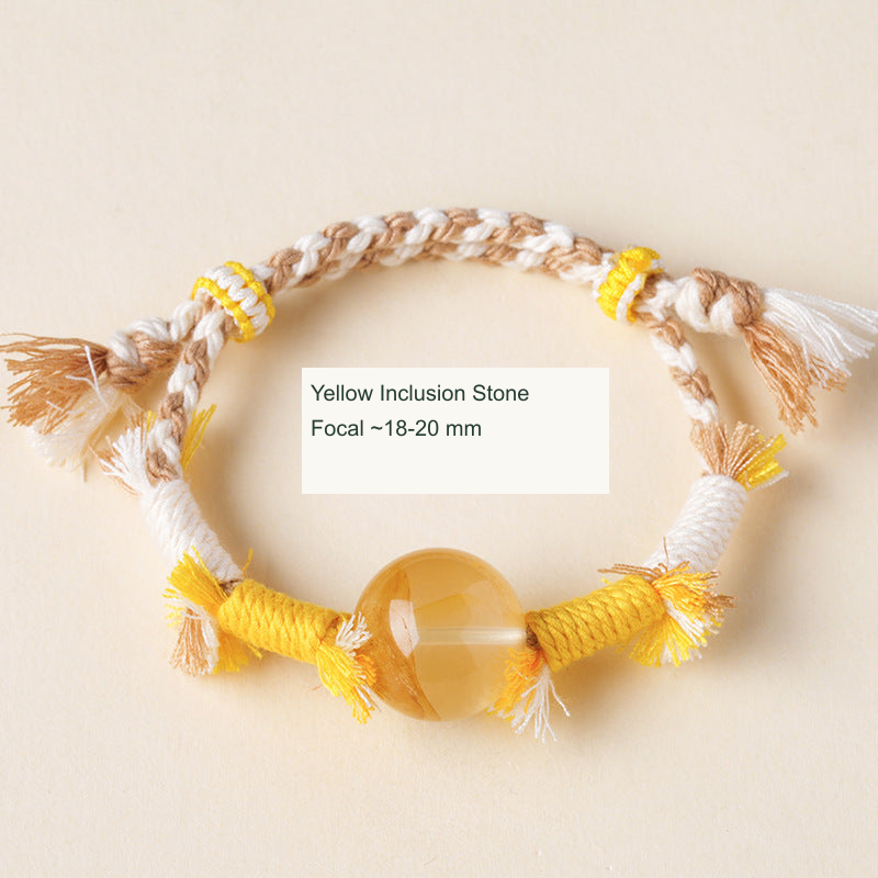 Yellow Inclusion Stone · Tassel Cord · 18–20 mm English specification image
