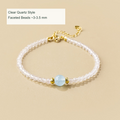 Clear Quartz Style faceted bead bracelet English labels