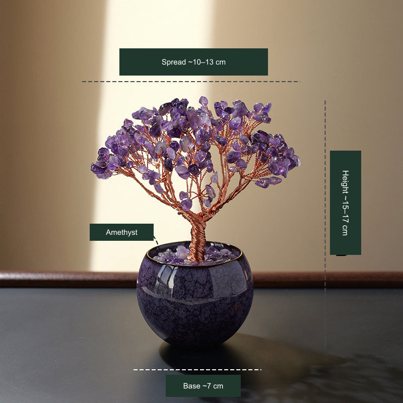 Glazed bowl tree option 2 — actual photograph with English dimensions