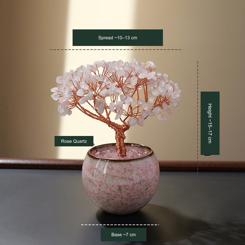Glazed bowl tree option 3 — actual photograph with English dimensions