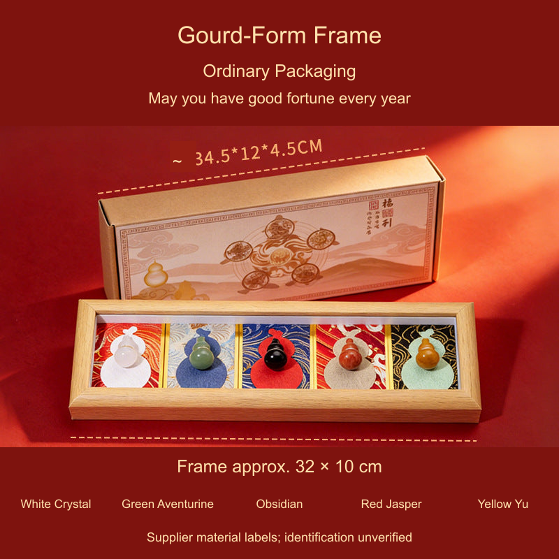 Gourd-Form frame; ordinary packaging, original product photo with translated captions