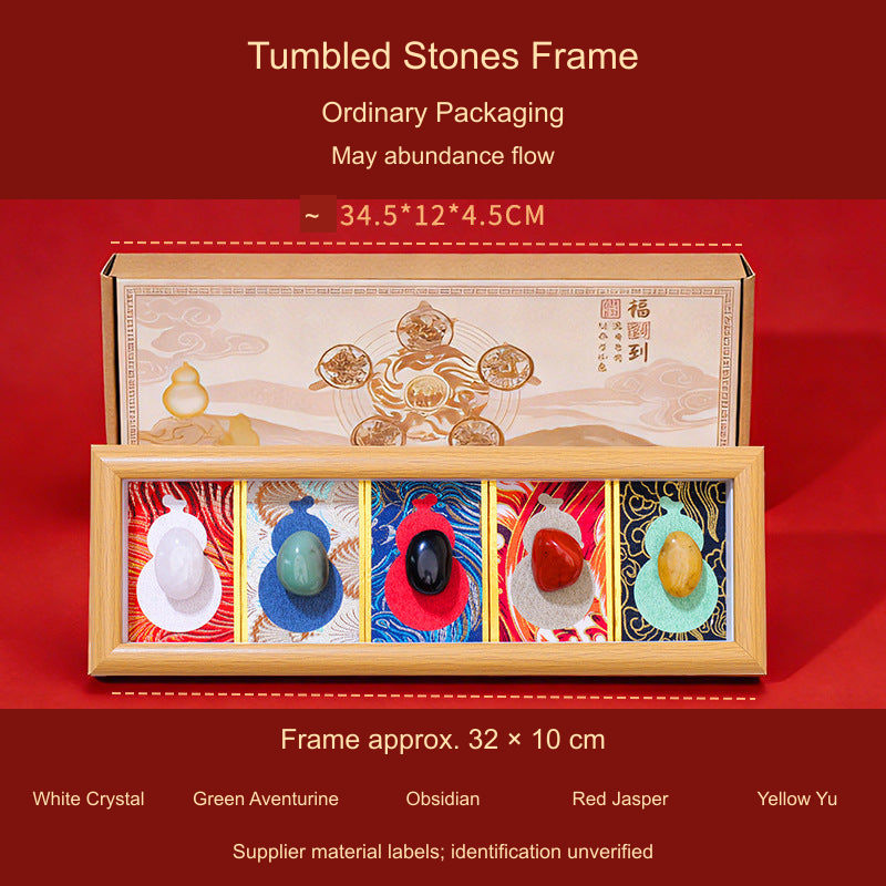 Tumbled Stones frame; ordinary packaging, original product photo with translated captions